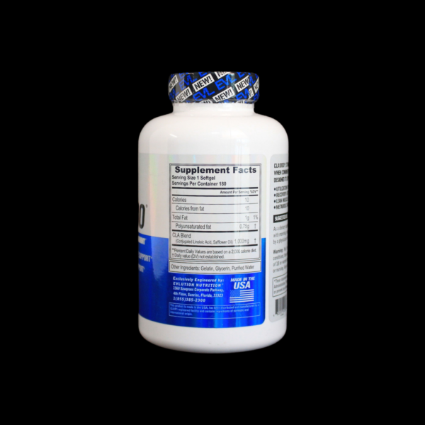 CLA EVLution Nutrition CLA1000 (180 caps) - Imagen 2