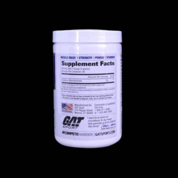 Creatina GAT Creatine Monohydrate (1 kg) - Imagen 2