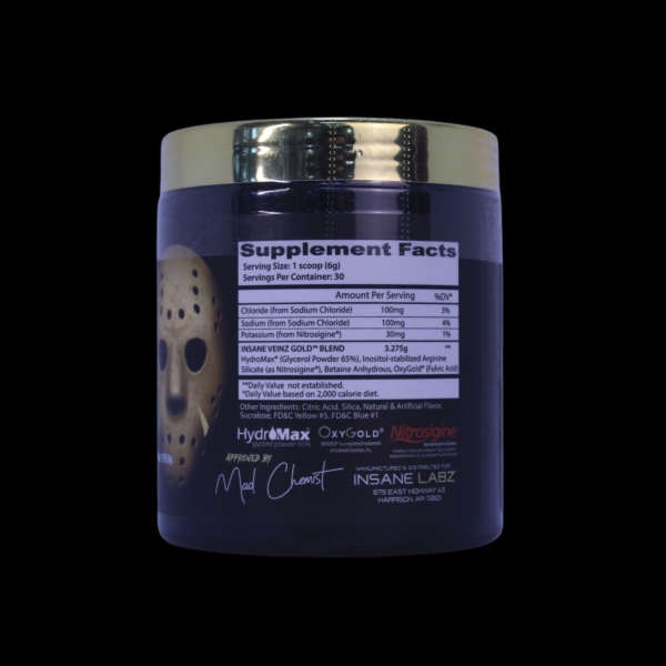 Pre-Entreno Insane Labz Insane Veinz Gold (30 servicios) - Imagen 2