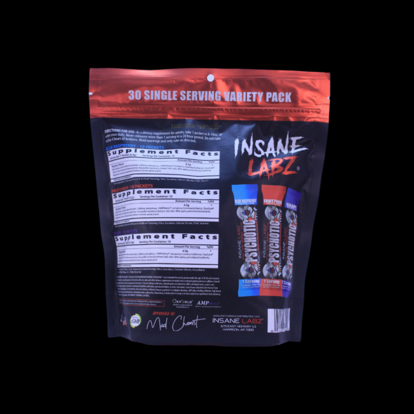 Pre-Entreno Insane Labz Psychotic Variety Bag Flavors (30 servicios) - Imagen 2