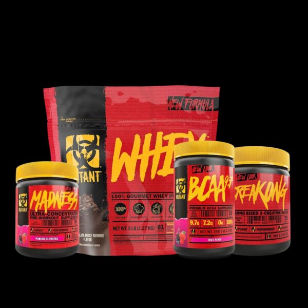 Paquete Mutant </br> (Proteína, Creatina, BCAA, Pre-workout)